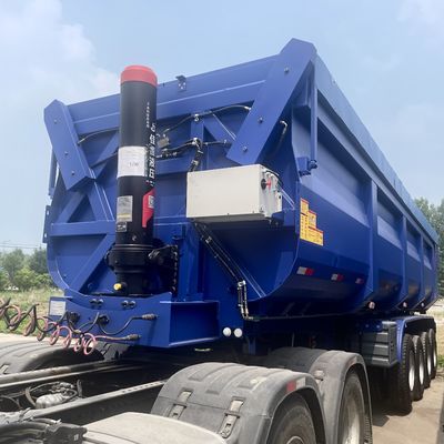 40ft 60ft 3/4/5 Axle U 타입 수압 덤프 트레일러 반 트럭 사용 된 덤프 반 트레일러