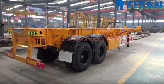 Wosheng Best 2 Axle 20FT 40FT 컨테이너 스켈레톤 컨테이너 운송용 반 트레일러