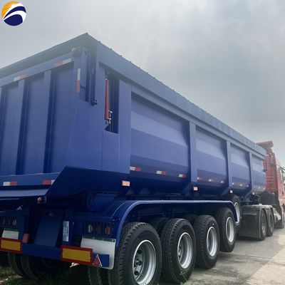 40ft 60ft 3/4/5 Axle U 타입 수압 덤프 트레일러 반 트럭 사용 된 덤프 반 트레일러