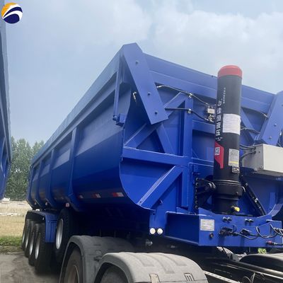 40ft 60ft 3/4/5 Axle U 타입 수압 덤프 트레일러 반 트럭 사용 된 덤프 반 트레일러