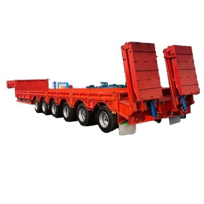20ft/40ft 컨테이너 로브베드 반 트레일러 Wosheng 3/4/5/6 축 및 무거운 장비