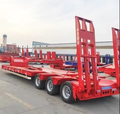 20ft/40ft 컨테이너 로브베드 반 트레일러 Wosheng 3/4/5/6 축 및 무거운 장비