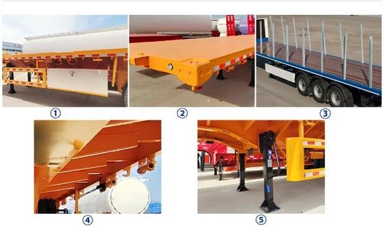 90mm*13mm*10layer Leaf Spring Flatbed Semi Trailer 28t 중량 착륙 기구