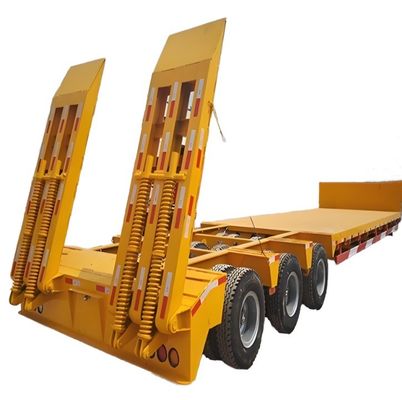40ft Gooseneck 낮은 침대 트레일러 13/16/20 톤 전면 로딩 트럭 트레일러에 대한 축