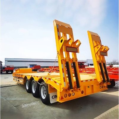 40ft Gooseneck 낮은 침대 트레일러 13/16/20 톤 전면 로딩 트럭 트레일러에 대한 축