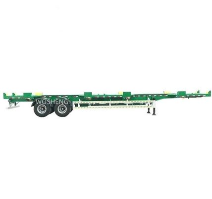 Wosheng 2 Axles 20FT 40FT 컨테이너 스켈레톤 컨테이너 운송용 반 트레일러