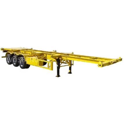 기계식 서스펜션 Wosheng 3 Axle 20FT 40FT 컨테이너 차시 스켈레톤 반 트레일러