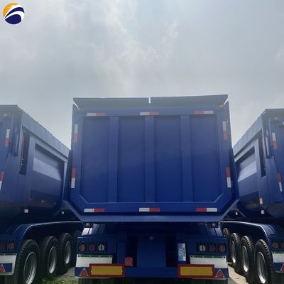 매우 내구성 높은 덤프 트럭 3/4Axle 후면 수압 리프팅 및 덤프 반 트레일러