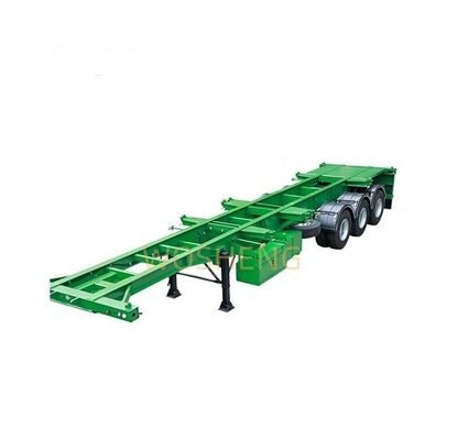 화강 20FT 40FT 컨테이너용 Wosheng Style 3 Axle Semi-Trailer 스켈레톤 트럭 트레일러