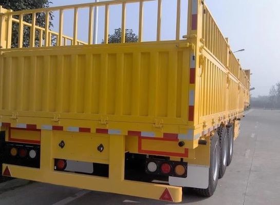 Wosheng 3 Axle Bulk Side Wall Box Fence Cargo Semi Truck Trailer 13/16 톤의 축으로 구성된 차량