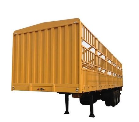 Wosheng 3 Axle Bulk Side Wall Box Fence Cargo Semi Truck Trailer 13/16 톤의 축으로 구성된 차량