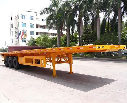 3 축 4 축 40-120T 20ft 40ft 45ft 53ft 컨테이너용 화물 평면 반 트레일러