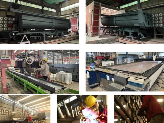 50tons 컨테이너 운송기 플랫 베드 반 트레일러 기계식 서스펜션 아프리카