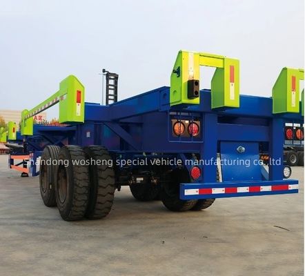 2 축 20FT 40FT Wharf 결합 운송 스켈레톤 컨테이너 트레일러