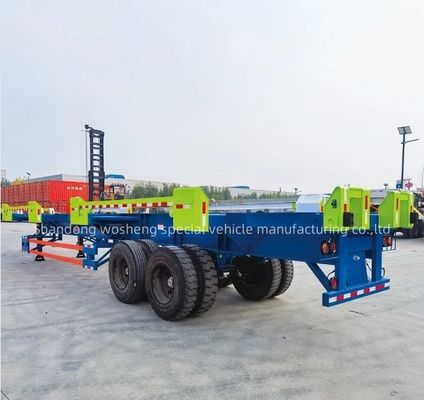 2 축 20FT 40FT Wharf 결합 운송 스켈레톤 컨테이너 트레일러