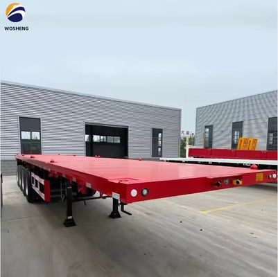 40FT 평면 침대 컨테이너 평면 반 트레일러 2 &quot;또는 3.5&quot; 킹 핀과 3 또는 4 축