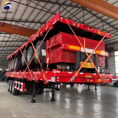 40FT 평면 침대 컨테이너 평면 반 트레일러 2 &quot;또는 3.5&quot; 킹 핀과 3 또는 4 축