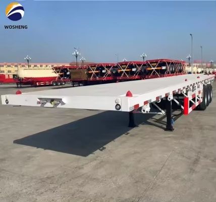 40FT 평면 침대 컨테이너 평면 반 트레일러 2 &quot;또는 3.5&quot; 킹 핀과 3 또는 4 축