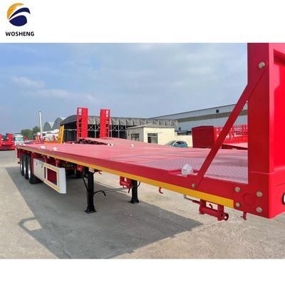 40FT 평면 침대 컨테이너 평면 반 트레일러 2 &quot;또는 3.5&quot; 킹 핀과 3 또는 4 축