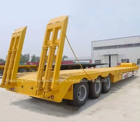 반 트레일러 중량용 하락 베드 반 트레일러 3/4 축 및 타레 무게 40-100TON