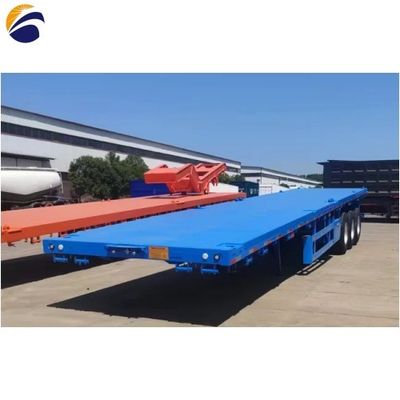 3 축 20T-80T 목재 또는 컨테이너 평면 반 트레일러 2 &quot;또는 3.5&quot; 킹 핀