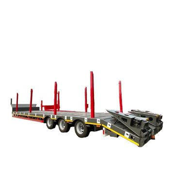 40-100TON Tare 중량 낮은 침대 반 트레일러 가중함량의 안전하고 원활한 운송을 위해