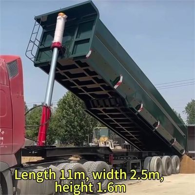 후방 덤프 반 트레일러 3 축 FUWA/Wosheng 40-60tons CBM 틱퍼 틱핑 트럭 트레일러