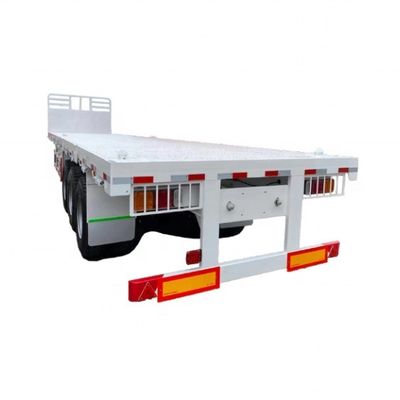40ft 컨테이너 유틸리티 반 트레일러 평면 트레일러 듀얼 라인 브레이킹 시스템 12R22.5 타이어