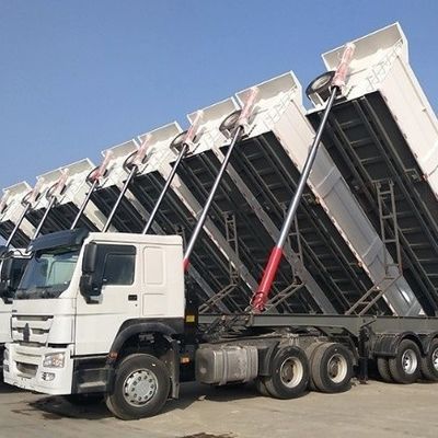 3/4/5 Axles Rear Dump Semi Trailer Tipper Tipping Truck 스틸 주 빔이 있는 트레일러