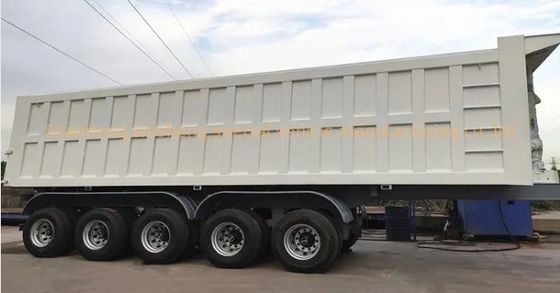 3/4/5 Axles Rear Dump Semi Trailer Tipper Tipping Truck 스틸 주 빔이 있는 트레일러