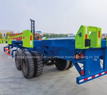 주요 빔 Q345B 높이 500mm 컨테이너 스켈레톤 화물 운송 항구용 반 트레일러