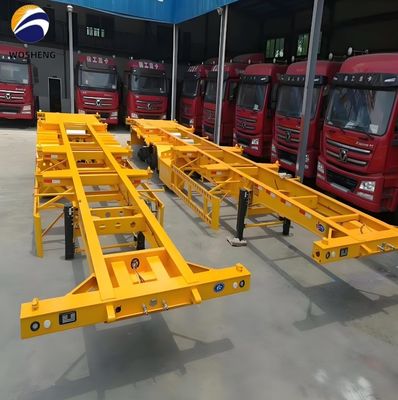 최대 운용량 30000kg 좋은 20피트 40피트 컨테이너 차시 스켈레톤 트럭 반 트레일러