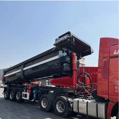 최대 용량 30000 kg U 모양 후방 덤프 트럭 반 트레일러 킵 킵 트럭 트레일러