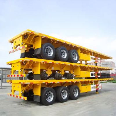 12R22.5 아프리카용 타이어 평면 반 트레일러 Tare 무게 20T-80T 컨테이너 운송