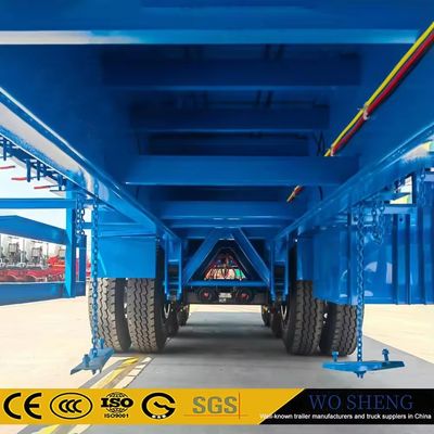 12R22.5 아프리카용 타이어 평면 반 트레일러 Tare 무게 20T-80T 컨테이너 운송