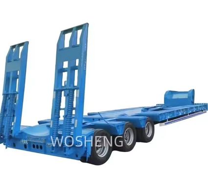 40ft 거시대 운송 무거운 기계 낮은 침대 반 트레일러와 3.5 &quot;90mm 킹 핀