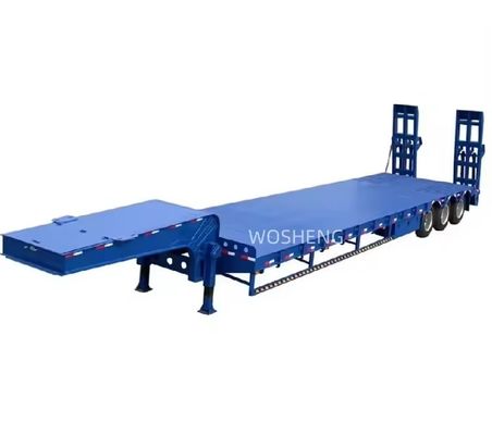 40ft 거시대 운송 무거운 기계 낮은 침대 반 트레일러와 3.5 &quot;90mm 킹 핀