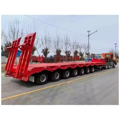강철 40-100TON 컨테이너 트럭 트레일러 고스네크 저부하자 반트레일러 4 축
