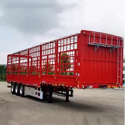 최대 용량 30000 kg 동물 광장 운송 울타리 반 트레일러 채소 운송