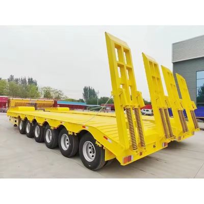강철 40-100TON 컨테이너 트럭 트레일러 고스네크 저부하자 반트레일러 4 축