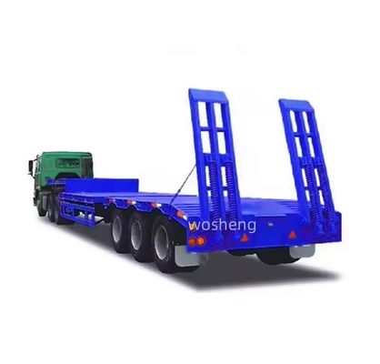 강철 40-100TON 컨테이너 트럭 트레일러 고스네크 저부하자 반트레일러 4 축