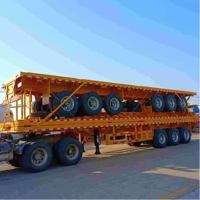 60T 용량 2 축 3 축 상위 1 트럭 트레일러 20ft 컨테이너를 위한 반 트레일러