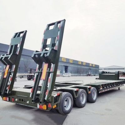 트럭 트레일러 2024 타입 스티어링 및 회전 리프팅 에어백 엑셀 낮은 베드 반 트레일러