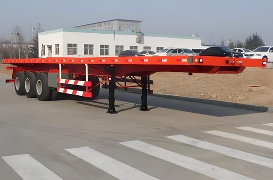 60T 용량 2 축 3 축 상위 1 트럭 트레일러 20ft 컨테이너를 위한 반 트레일러