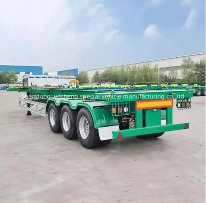 기계식 서스펜션 2축 40ft 20ft 컨테이너 차시 스켈레톤 트럭 반 트레일러