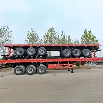 건설자재 및 컨테이너 운송용 타이어 12R22.5 40FT 평면 반 트레일러
