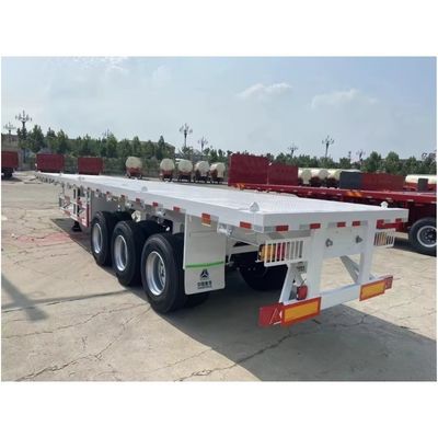 40 피트 3Axles 4Axles 스틸 컨테이너 트레일러 평면 트럭 반 트레일러 타이어 12R225