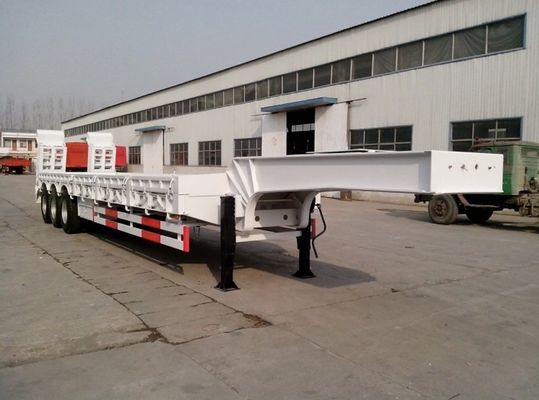 더 인기있는 빨간 노란색 색상 50T 3 축 골격 20ft 40ft 컨테이너를 위한 반 트레일러