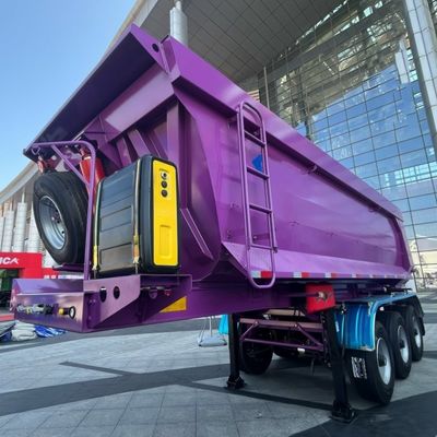 60-120T 후방 덤프 반 트레일러 틱퍼 트럭 트레일러 Q345B / T700 스틸 주선선