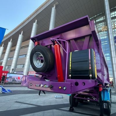 60-120T 후방 덤프 반 트레일러 틱퍼 트럭 트레일러 Q345B / T700 스틸 주선선
